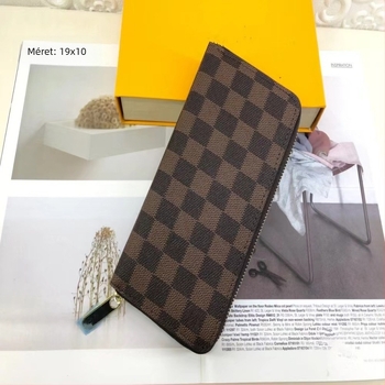 Hosszú láncos pénztárca, szintetikus bőr, betűminta, márka 1234, ultrakönnyű és kopásálló