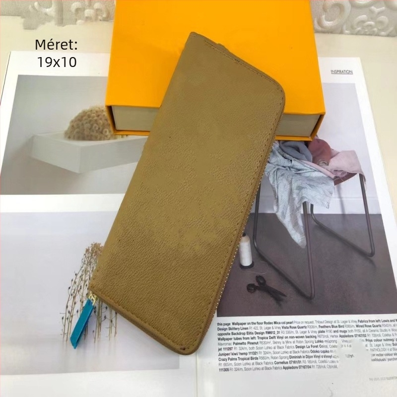 Hosszú láncos pénztárca, szintetikus bőr, betűminta, márka 1234, ultrakönnyű és kopásálló