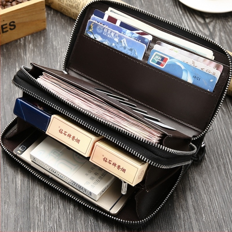 DIVECEN férfi bőrtáska clutch üzleti utazáshoz, valódi bőr, lélegző, vízálló, ultra könnyű, kopásálló