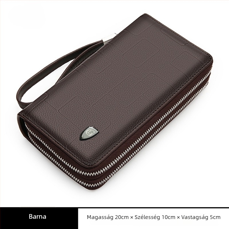 DIVECEN férfi bőrtáska clutch üzleti utazáshoz, valódi bőr, lélegző, vízálló, ultra könnyű, kopásálló