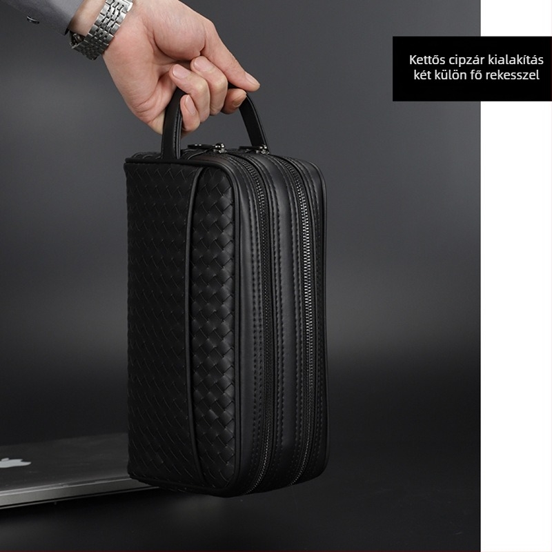 Férfi clutch táska — anyag: szuper rost, márka: Ruibli, bélés: szövött velúr, funkció: terhet csökkent