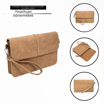 Férfi retro stílusú PU bőr clutch táska, kopásálló, mindennapi használatra, utazásokhoz és üzleti utakhoz