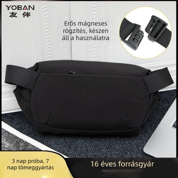 Nylon vízálló férfi keresztpántos táska, nagy kapacitású, sportos szabadidős stílus