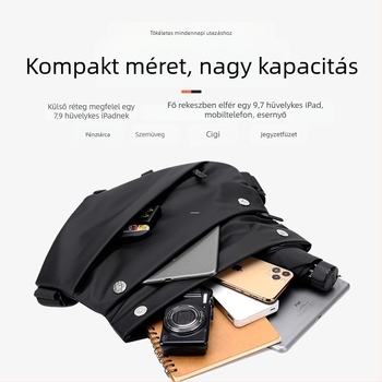 Férfiaknak készült crossbody táska Oxford anyagból, vízálló, mindennapi stílus, poliészter bélés