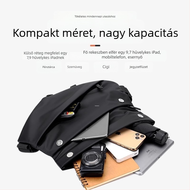 Férfiaknak készült crossbody táska Oxford anyagból, vízálló, mindennapi stílus, poliészter bélés