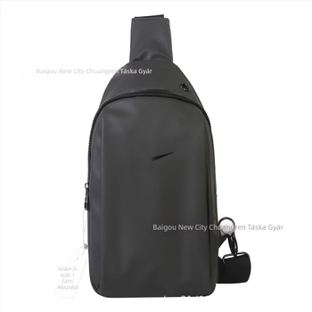 Férfi chest bag utcai divatban, Oxford anyagból, vízálló, poliészter bélés, betűs minta
