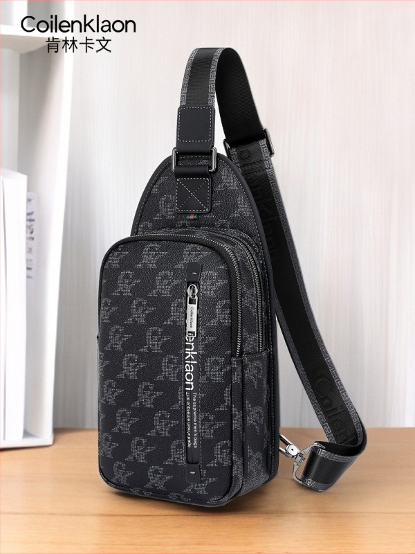 Férfi mellkas táska - street fashion, PVC anyag, Coilenklaon márka, crossbody dizájn, szabadidős utazásokhoz