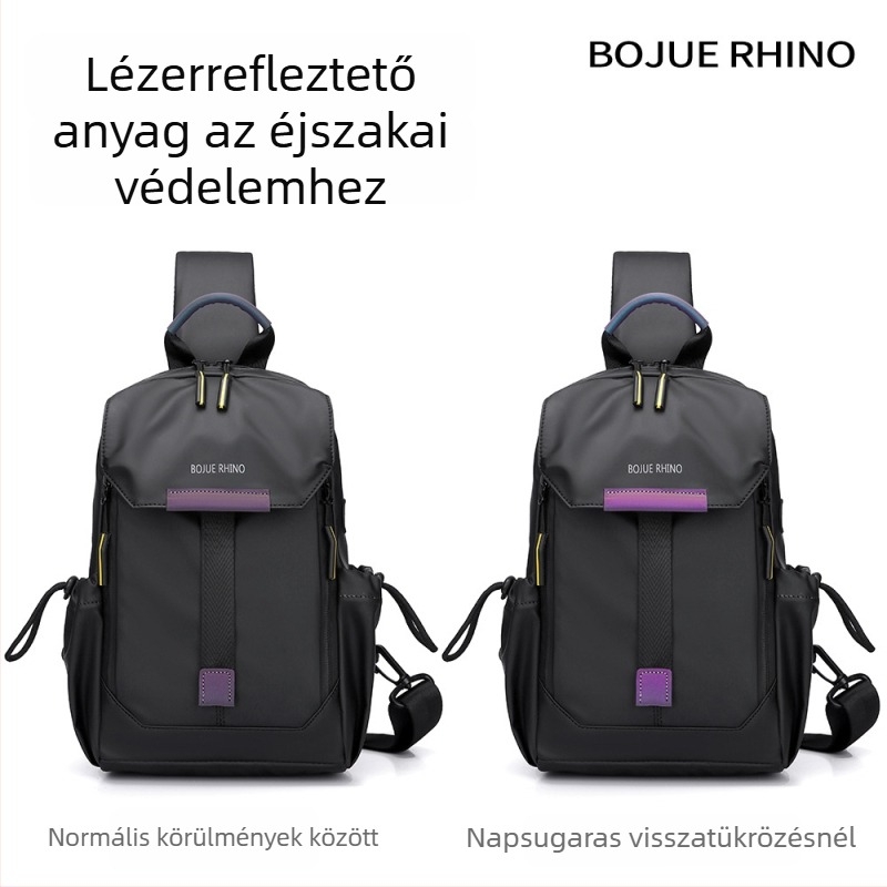 Férfi mellkas táska - Nylon, Vízálló, Ultra könnyű, Légáteresztő, Nagy kapacitás