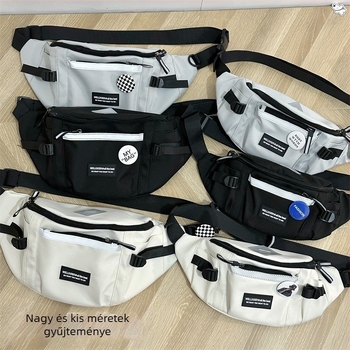 Férfi nylon derék táska, japán stílusú minimalist, könnyű crossbody utazáshoz
