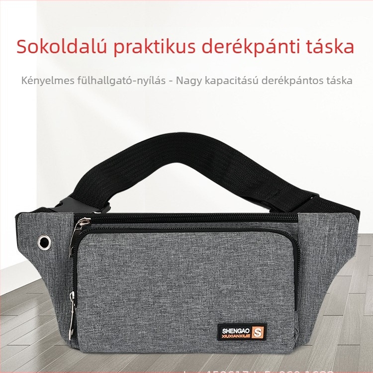 Férfi mellkas táska, Oxford anyag, vízálló és kopásálló, poliészter bélés, mindennapi használatra