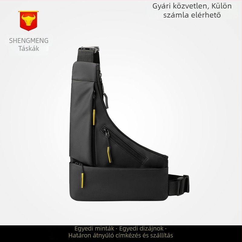 Férfi deréktáska merev héjjal, városi egyszerű stílusú crossbody utazáshoz és telefonhoz