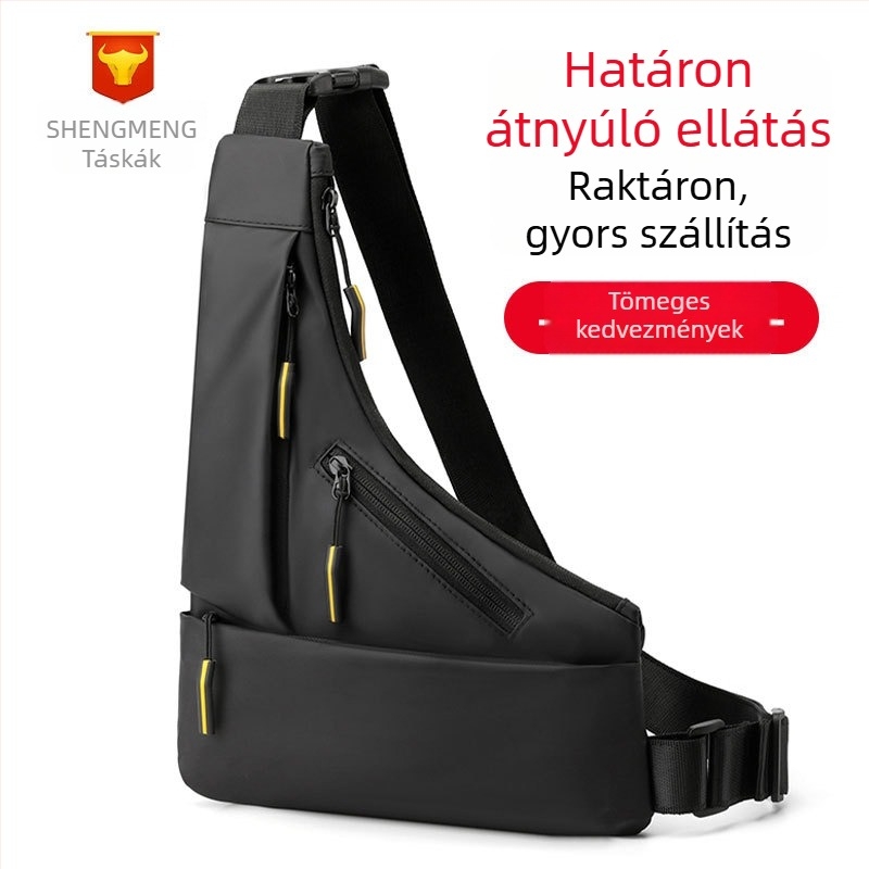 Férfi deréktáska merev héjjal, városi egyszerű stílusú crossbody utazáshoz és telefonhoz