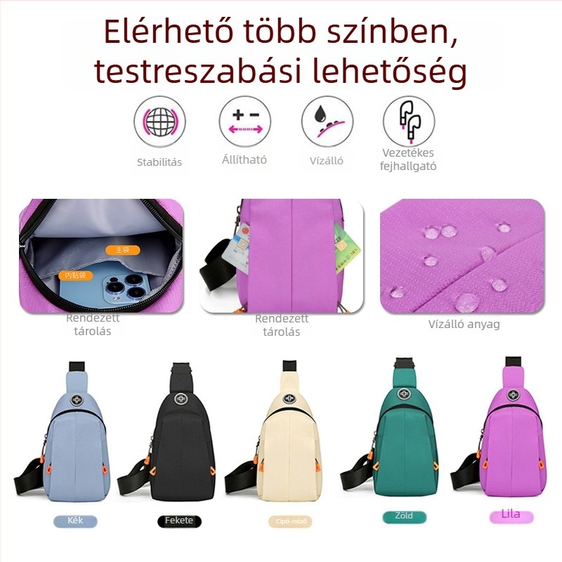 Unisex Chest Bag – Városi minimalizmus, Poliészter, Kopásálló, Szabadidős utazásokhoz
