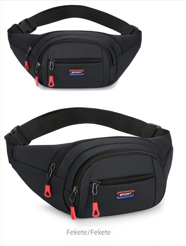 Férfi mellkas táska, városi minimalist stílus, Oxford anyag, egyszínű, poliészter bélés, több rekesz