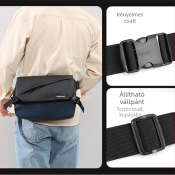 Férfi keresztpántos táska - nylonból, lélegző és ultrakönnyű, poliészter bélés, szabadidős utazásokhoz (Tavasz 2025)