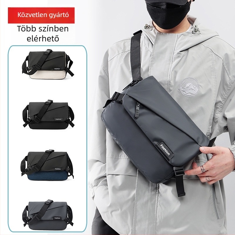 Férfi keresztpántos táska - nylonból, lélegző és ultrakönnyű, poliészter bélés, szabadidős utazásokhoz (Tavasz 2025)