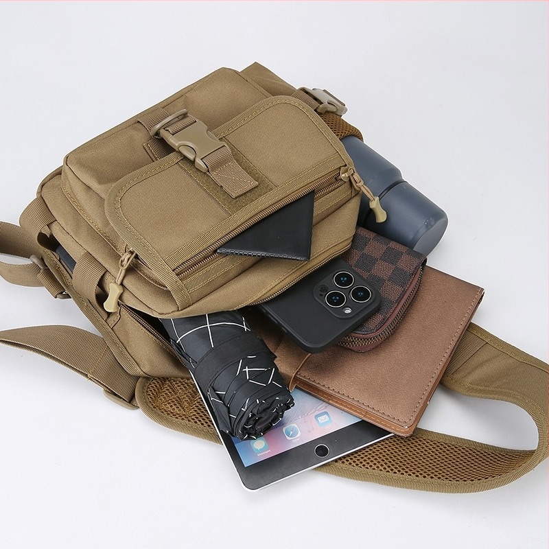 Férfi mellkas táska — Oxford anyag, vízálló, kopásálló, poliészter bélés