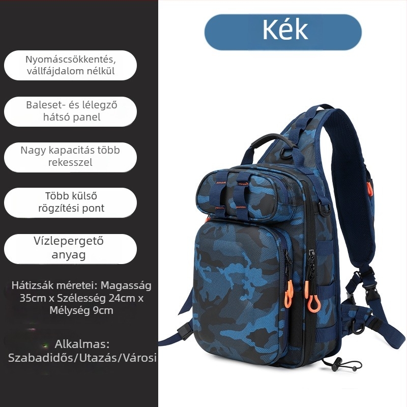 Férfi mellkas-táska, kamuflált minta, crossbody, Oxfordanyag, kopásálló, utazási stílus, 2025 tél