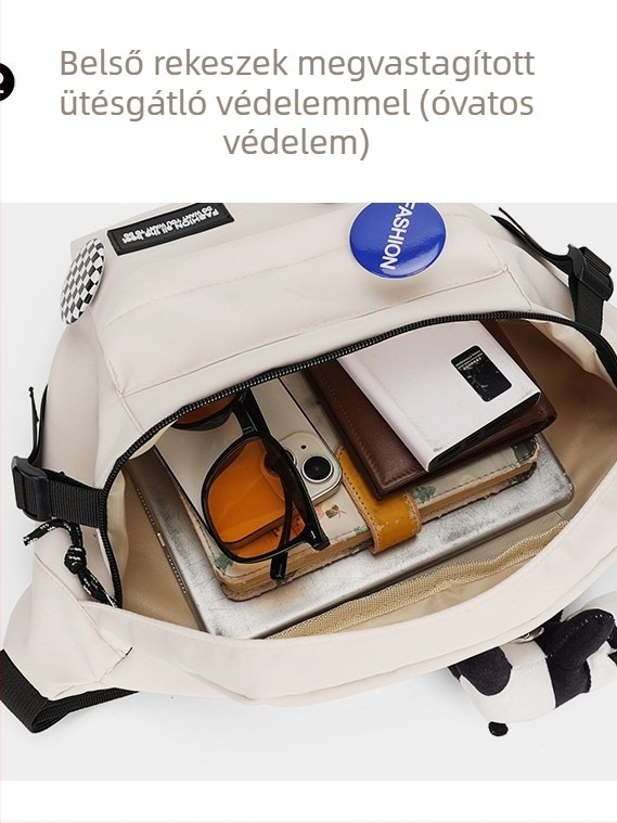 Férfi crossbody táska – utcai stílus, mindennapi válltáska, 8 hüvelykes laptop-kompatibilis