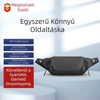 Férfi crossbody táska, vízálló, nagy kapacitású, poliészter, belső nylon bélés