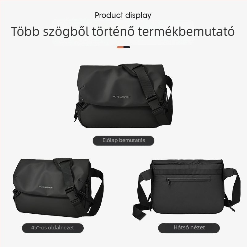 Férfi PU keresztpántos crossbody táska Oxford béléssel, Fresh and Sweet stílus, szabadidős utazásokhoz