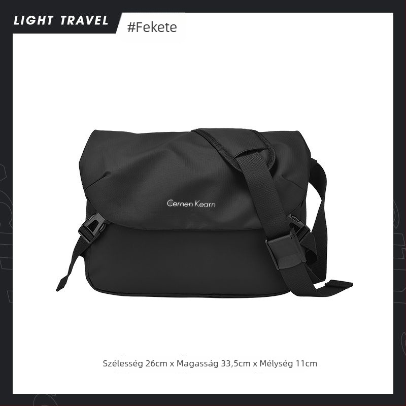 Férfi PU keresztpántos crossbody táska Oxford béléssel, Fresh and Sweet stílus, szabadidős utazásokhoz