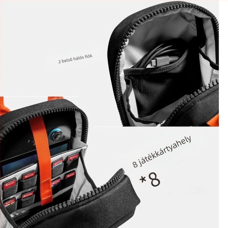 Crossbody táska, mindennapi stílusban, Oxford anyagból, párna alakú formával, cipzáras záródással és belső cipzáras zsebbel.