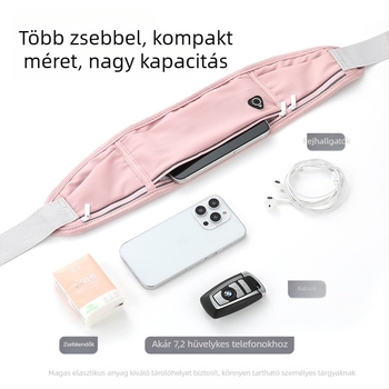 Uniszex sport derék tasak futáshoz és kültéri túrákhoz, nylonból, vízálló, ultrakönnyű, csökkenti a terhet
