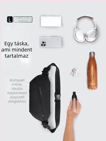 Férfi keresztpántos utazó táska – Oxford anyag, szabadidős stílus, 8 hüvelykes laptop, Marco leden
