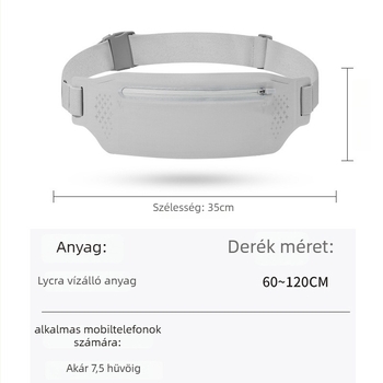 QISE sport derék táska (Nylon; vízálló, lélegző, lopás elleni védelem, éjszakai láthatóságot biztosító fényvisszaverő)