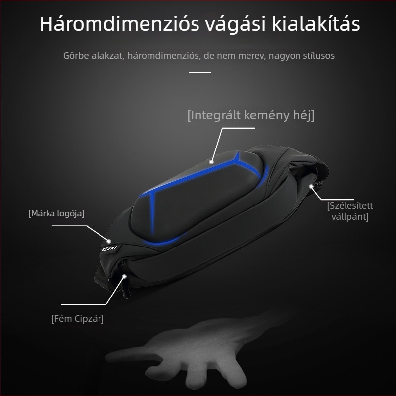 Férfi crossbody táska – utcai stílus, Oxford anyag, Shell-forma, fedőnyílású nyitás, vízálló