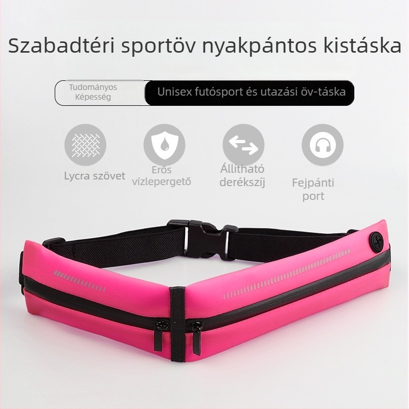 Sport derék táska, Lycra, lélegző, vízálló, ultrakönnyű, uniszex
