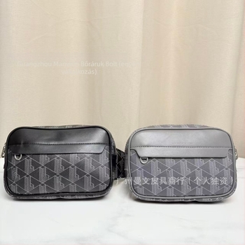 Férfi derék táska — városi minimalizmus, PU anyag, geometriai minta, bélés: szintetikus bőr, ultra-könnyű, ütésálló