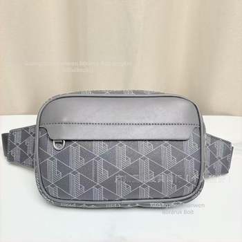 Férfi derék táska — városi minimalizmus, PU anyag, geometriai minta, bélés: szintetikus bőr, ultra-könnyű, ütésálló