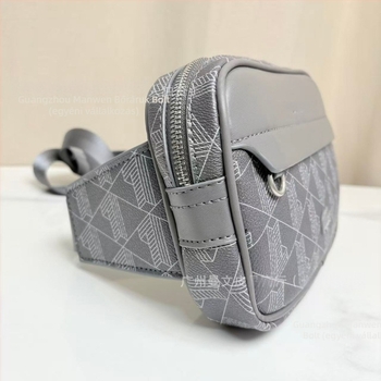 Férfi derék táska — városi minimalizmus, PU anyag, geometriai minta, bélés: szintetikus bőr, ultra-könnyű, ütésálló