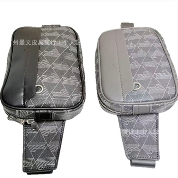 Férfi derék táska — városi minimalizmus, PU anyag, geometriai minta, bélés: szintetikus bőr, ultra-könnyű, ütésálló