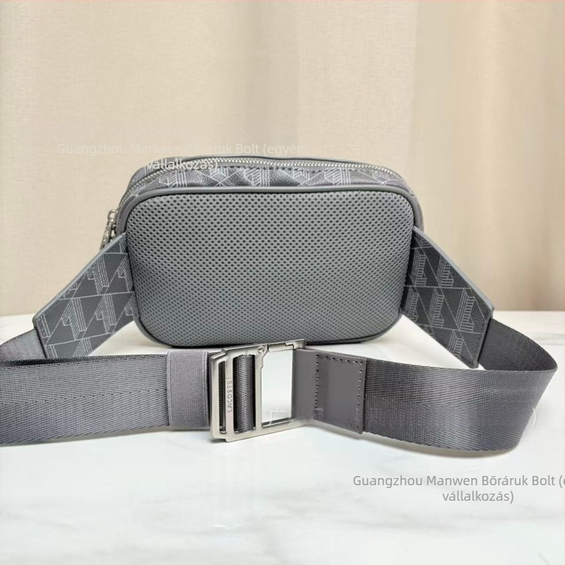 Férfi derék táska — városi minimalizmus, PU anyag, geometriai minta, bélés: szintetikus bőr, ultra-könnyű, ütésálló