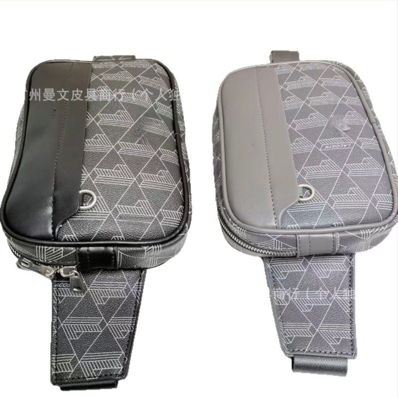 Férfi derék táska — városi minimalizmus, PU anyag, geometriai minta, bélés: szintetikus bőr, ultra-könnyű, ütésálló