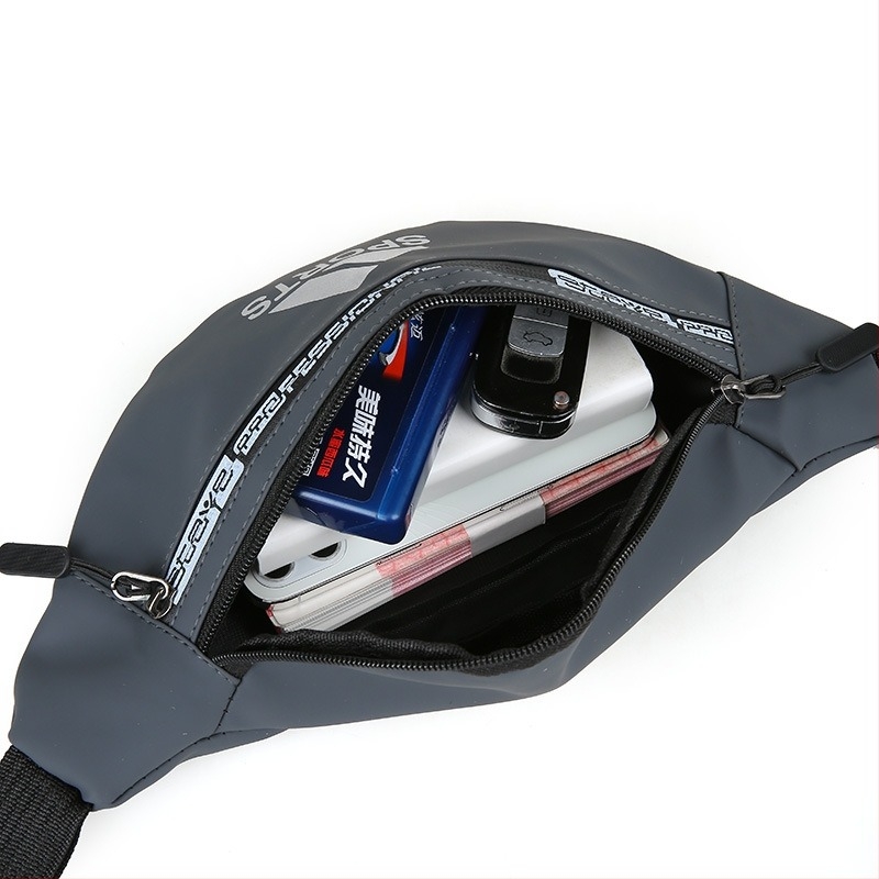 Férfi derék táska – Oxford anyag, vízálló, egyszínű mintázat, poliészter bélés, szabadidős utazásokhoz