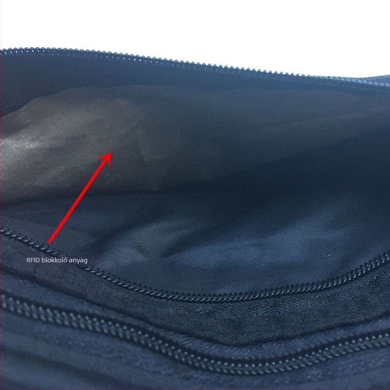 RFID-ellenes övtáska, lopás elleni védelemmel, kártya- és ID-zsebbel, nylonból, kültéri sportokra