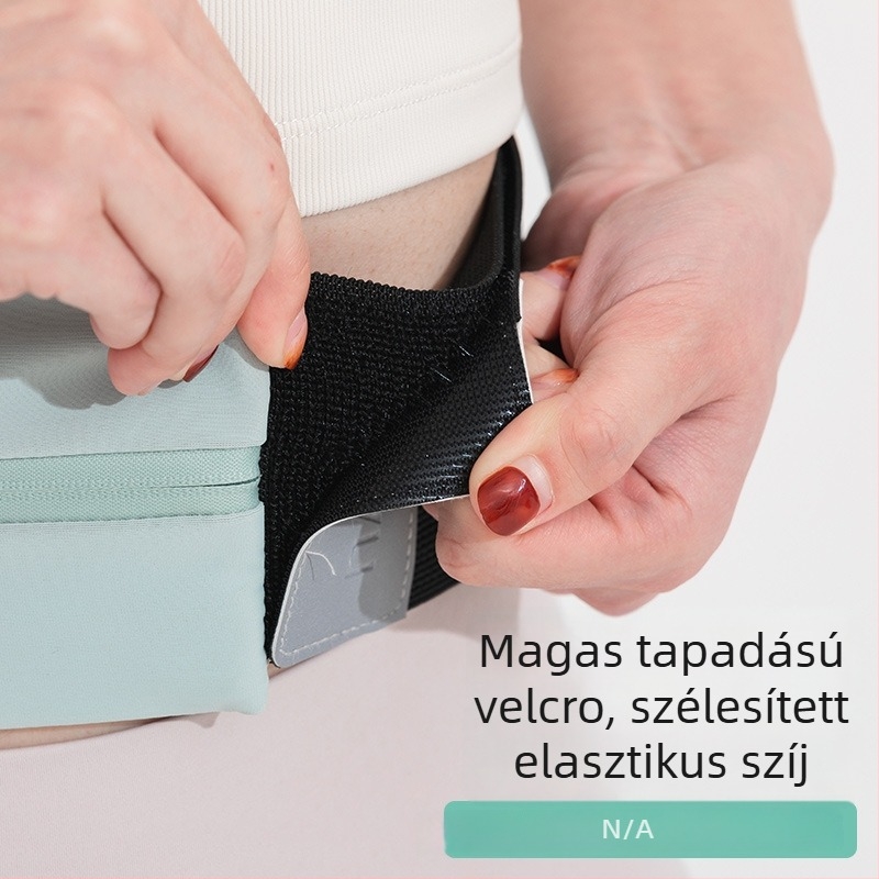 Futó deréktáska (uniszex) – poliészter, vízálló, ultrakönnyű, bővíthető, csökkenti a terhelést