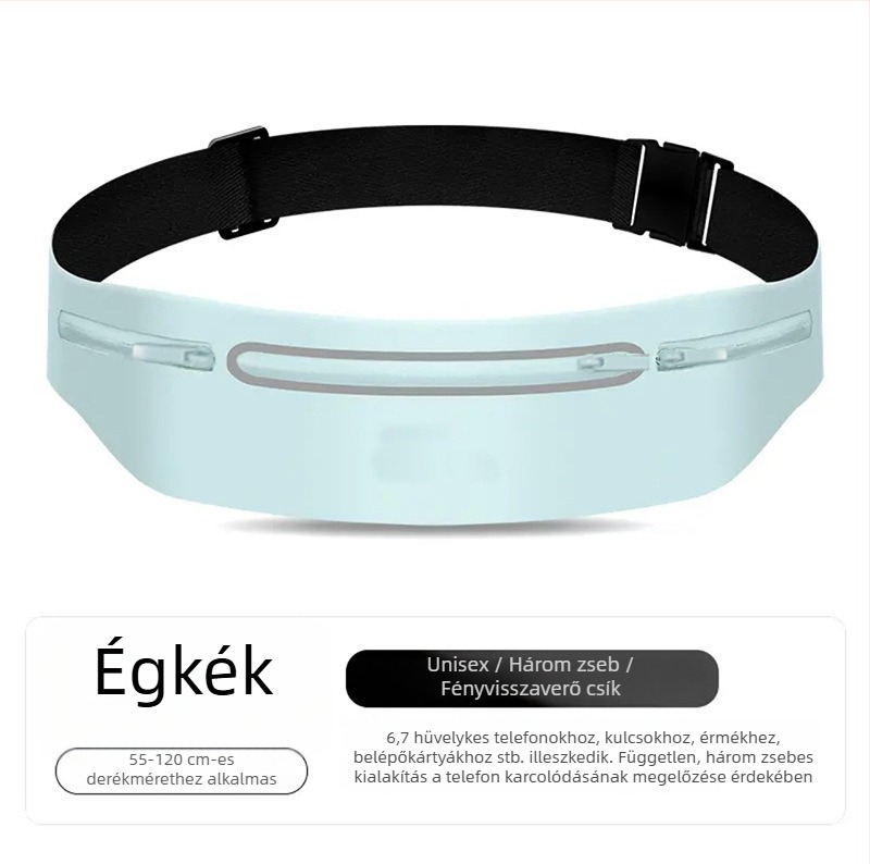 Új kültéri sport futó derékpánt, vízálló, Lycra, ultra vékony, bőrbarát, három zseb a telefon számára, nagy kapacitás