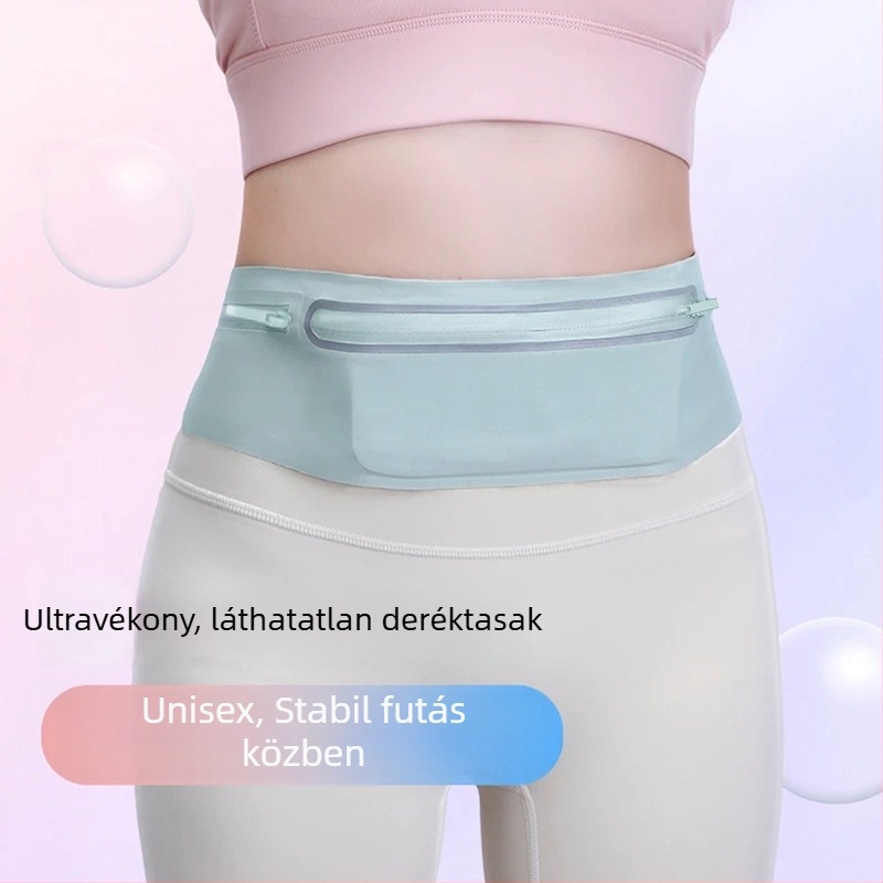 Új kültéri sport futó derékpánt, vízálló, Lycra, ultra vékony, bőrbarát, három zseb a telefon számára, nagy kapacitás