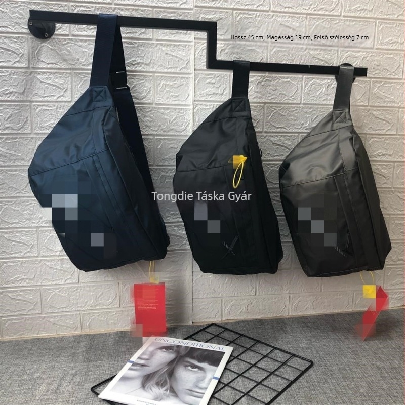 Férfi övtáska street-stílusú PU bőr, crossbody egy vállon, modell N60, nylon bélés