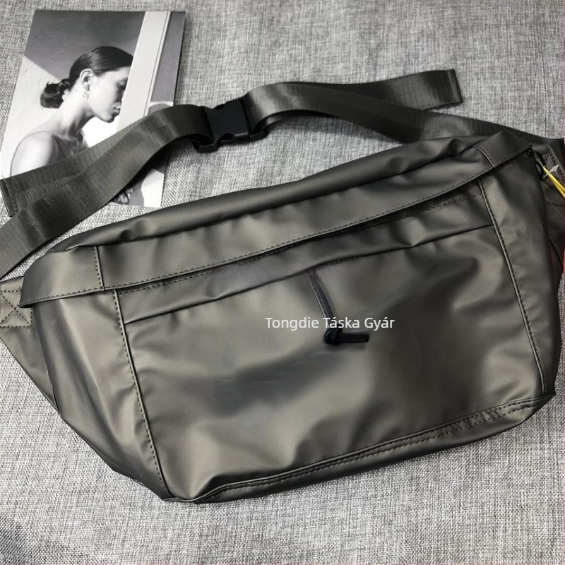 Férfi övtáska street-stílusú PU bőr, crossbody egy vállon, modell N60, nylon bélés