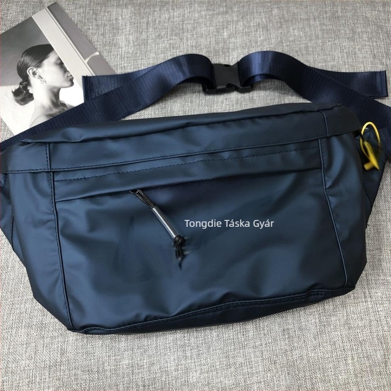Férfi övtáska street-stílusú PU bőr, crossbody egy vállon, modell N60, nylon bélés