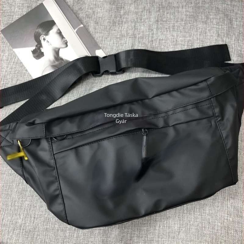 Férfi övtáska street-stílusú PU bőr, crossbody egy vállon, modell N60, nylon bélés