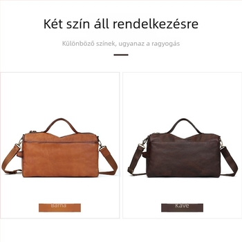 Zhuoliang retro utazótáska valódi bőrből, kibővíthető, uniszex, 20–35L