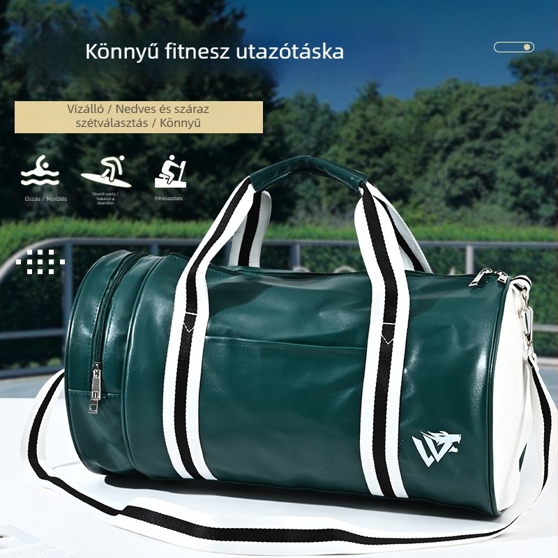 Uniszex hengeres táska – prémium bőr, vízálló, kapacitás 20–35L, városi stílus