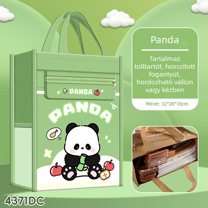 Hengci kézben tartható korrepetálási táska cartoon capibara dizájnnal, nagy kapacitású Oxford anyagú, több rétegű tároló, Hengci